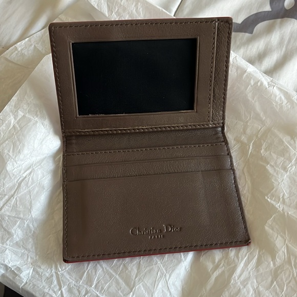 Dior Red Leather Card Wallet PreLoved - Picture 7 of 14